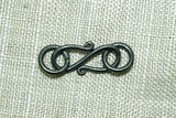 Oxidized Sterling Mini S-Hook with Soldered Rings