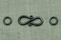 Oxidized Sterling S-hook Set