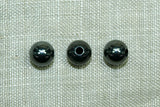 Oxidized Sterling Silver 6mm Round
