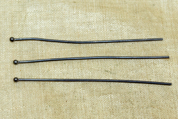 Heavy Oxidized Sterling Silver 2.5" Headpins