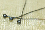 24gg Oxidized Sterling Silver 3" Headpin