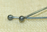 2" Oxidized Handmade Sterling Head Pin with Ball, 24 Gauge