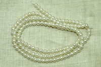 Pearls, 3mm, creamy white pearls 16