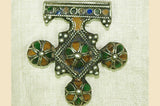 Silver and Enameled Berber Cross Pendant