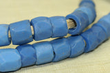 Large Faceted Opaque Russian Blue Trade Beads
