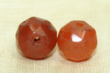 Faceted Carnelian Stone Bead, Antique