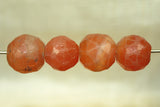 Faceted Carnelian Stone Bead, Antique
