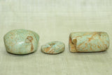 Set of Three chunky Ancient Amazonite Beads