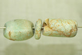 Set of Three chunky Ancient Amazonite Beads