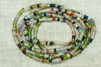 Transparent Vaseline Mixed Seed Bead Strand, 11-9º