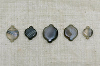 Striated Black Agate Beads from Nepal/Tibet