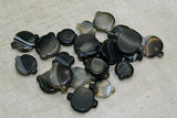 Striated Black Agate Beads from Nepal/Tibet