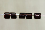 Vintage Venetian 10° Cylindrical Dark Ruby Beads
