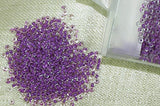 Violet Lined Crystal Seed Beads