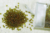 Transparent Dark Olive Italian Seed Beads