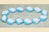 Vintage Blue & White Window Glass Beads