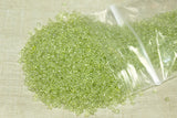 Vintage 11º  Transparent Spring Green Seed Beads