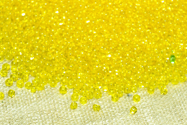 Vintage 18º Bright Yellow Seed Beads, 50 gram bag