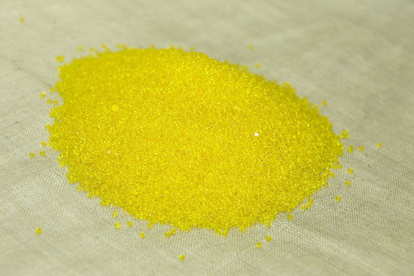 Vintage 18º Bright Yellow Transparent Seed Beads, 50 gram bag
