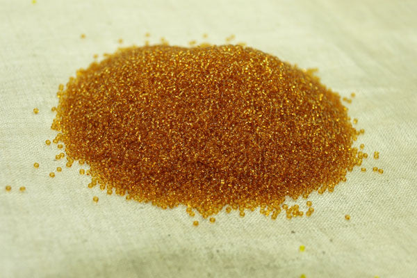 Vintage 18º Amber Colored Topaz Seed Beads, 50 gram bag