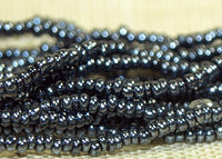 Vintage Czech-made 20º Hematite Gunmetal Seed Beads
