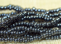 Vintage 20º Hematite Gunmetal Seed Beads