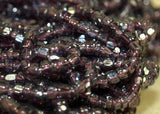 Large Hank of 3-cut Amethyst Luster Seed Beads