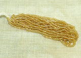 14º 3-Cut Light Amber Seed Beads