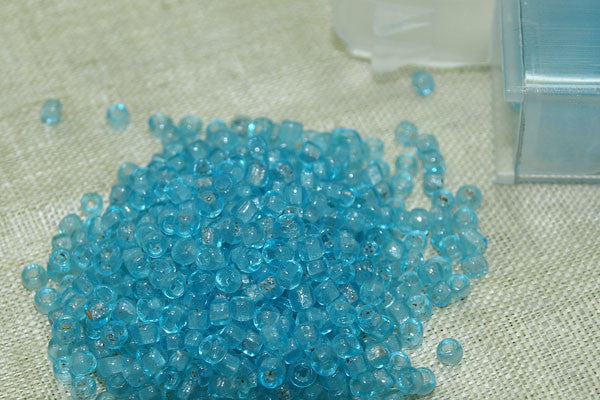 11° Vintage Venetian Light Aqua Transparent Seed Beads