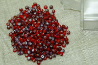 Lovely 9° Vintage Venetian Cherry and Amethyst White Hearts