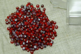 Lovely 9° Vintage Venetian Cherry and Amethyst White Hearts