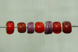 Lovely 9° Vintage Venetian Cherry and Amethyst White Hearts