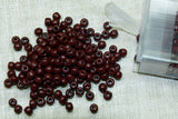 9° Vintage Venetian Opaque Brown Seed Beads