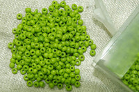 11° Vintage Venetian Opaque Yellow-Green Seed Beads
