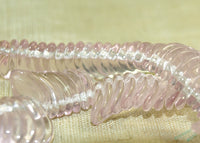 Vintage German Glass - Light Transparent Dusty-Rose Dangles