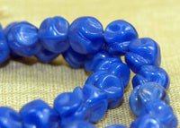 Vintage German Glass Beads - 1940s Dark Cornflower
