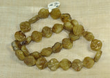 Vintage German Glass Beads - Butterscotch Flower Design