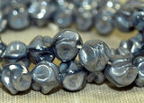 Vintage German Glass - Grey "Calve's Brain" Beads