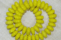 Vintage Czech Glass Beads - Bright Yellow Flowers