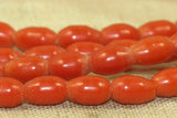 Vintage Czech 1930s coral Glass Beads