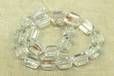 Vintage German Glass, Faceted Crystal Clear Beads