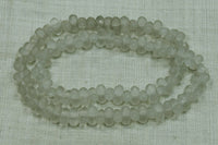 Funky Matte Grey German Glass Beads