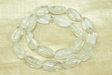 Vintage German Glass, Clear Givre Beads