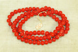 Vintage Japanese Glass Coral Beads