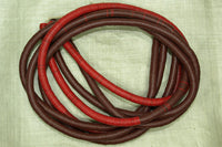 Tamba of Dark Maroon and Red 8mm Vinyl Disc Beads
