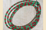 Green & Red 6mm Vinyl Disc Beads from Africa