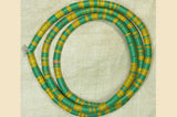 6mm Yellow and Green Vinyl Disc Beads