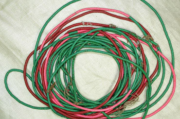 252" of 3mm Pink, Green, and Red Vintage Vinyl Disc Beads
