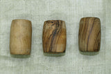 Set of 6 Vintage Wood Macrame Cylinder