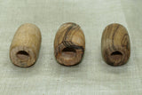Set of 6 Vintage Wood Macrame Cylinder